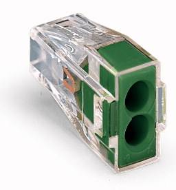 WAGO Dosenklemme starr: 0.75-2.5mm² Polzahl: 2 1000 St. Transparent