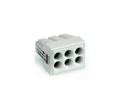 WAGO Dosenklemme starr: 0.75-2.5 mm² Polzahl: 6 500 St. Lichtgrau