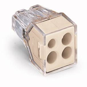 WAGO Dosenklemme starr: 0.75-2.5mm² Polzahl: 4 1000 St. Transparent