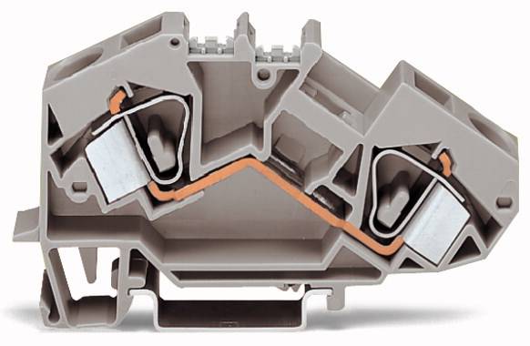 WAGO 783-992 Durchgangsklemme 12mm Zugfeder Belegung: L Grau 25St.