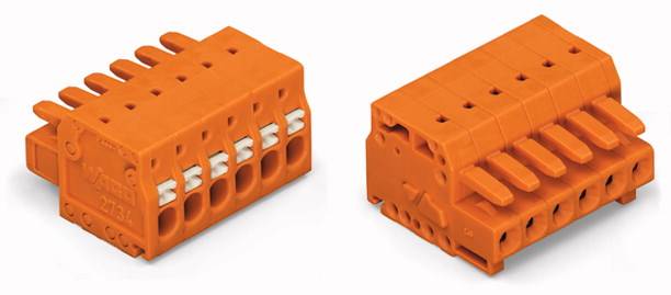 WAGO Buchsengehäuse-Kabel 2734 Polzahl Gesamt 5 Rastermaß: 3.81mm 2734-205/031-000 50St.