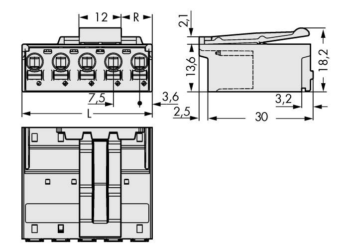 WAGO Stiftgehäuse-Platine 2092 Polzahl Gesamt 4 Rastermaß: 7.50mm 2092-3524/002-000 50St.