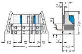 WAGO Buchsengehäuse-Platine 722 Polzahl Gesamt 1 722-836/005-000/039-000 50 St.