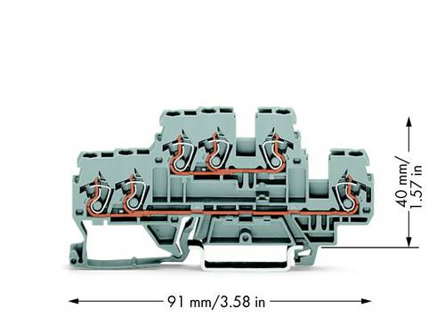 870-531  - Doppelstockklemme 0,08-2,5/4mmq grau 870-531