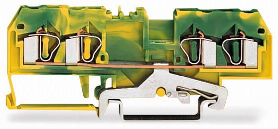 WAGO 281-657/999-950 Schutzleiterklemme 6mm Zugfeder Belegung: PE Grün, Gelb 50St.