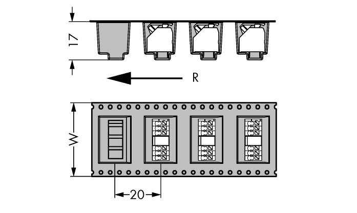 WAGO 250-205/353-604/997-405 Federkraftklemmblock 1.50mm² Polzahl 5 Schwarz 160St.