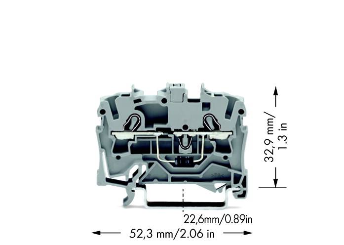 WAGO 2004-1211/1000-401 Diodenklemme 6.20mm Zugfeder Grau 50St.