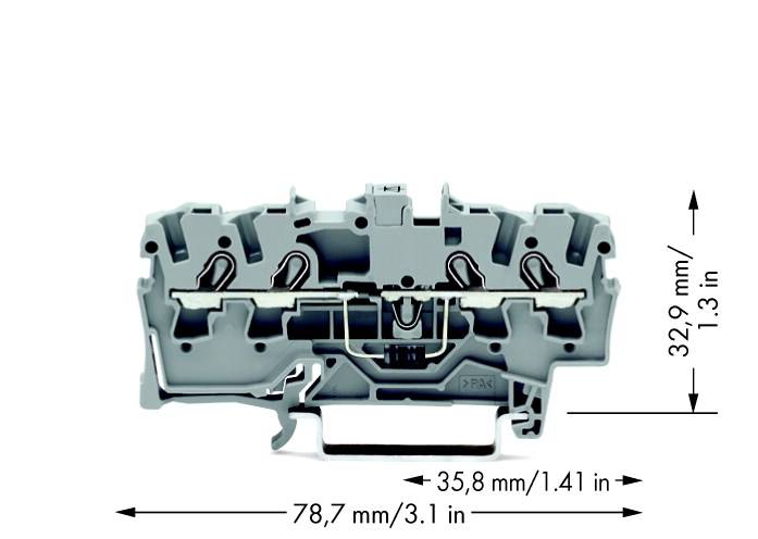 WAGO 2004-1411/1000-401 Diodenklemme 6.20mm Zugfeder Belegung: L Grau 50St.