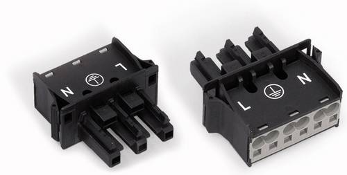 WAGO 770-703/009-000 Netz-Steckverbinder WINSTA MIDI Buchse, gerade Gesamtpolzahl: 3 25 A Schwarz 4