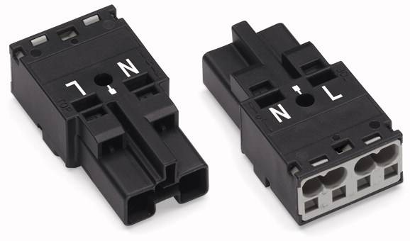 WAGO 770-212 Netz-Steckverbinder WINSTA MIDI Stecker, gerade Gesamtpolzahl: 2 25A Schwarz 100St.