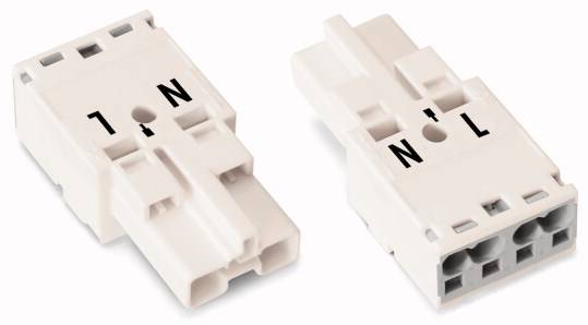 WAGO 770-232 Netz-Steckverbinder WINSTA MIDI Stecker, gerade Gesamtpolzahl: 2 25A Weiß 100St.