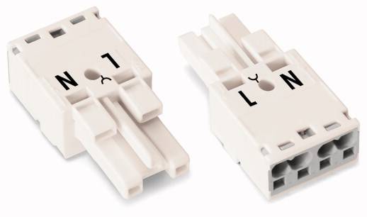 WAGO 770-222 Netz-Steckverbinder WINSTA MIDI Buchse, gerade Gesamtpolzahl: 2 25 A Weiß 100 St.