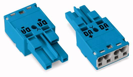 WAGO 770-1102 Netz-Steckverbinder WINSTA MIDI Buchse, gerade Gesamtpolzahl: 2 25A Blau 100St.
