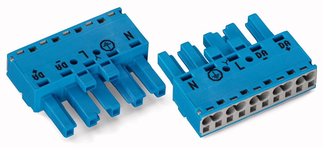 WAGO 770-1105 Netz-Steckverbinder WINSTA MIDI Buchse, gerade Gesamtpolzahl: 5 25 A Blau 50 St.