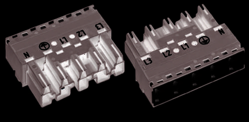 WAGO 770-415 Netz-Steckverbinder WINSTA MIDI Stecker, gerade Gesamtpolzahl: 5 25 A Schwarz 50 St.