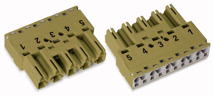 WAGO 770-275 Netz-Steckverbinder WINSTA MIDI Stecker, gerade Gesamtpolzahl: 5 25 A Hellgrün 50 St.