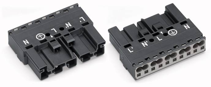 WAGO 770-1175 Netz-Steckverbinder WINSTA MIDI Stecker, gerade Gesamtpolzahl: 5 25 A Dunkelgrau 50 St.