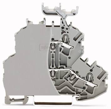 WAGO 2002-2203/099-000 Doppelstock-Durchgangsklemme 6.20mm Zugfeder Belegung: L, N Grau 50St.