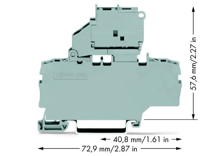 WAGO 2002-1911 Sicherungsklemme 6.20 mm Zugfeder Grau 50 St.