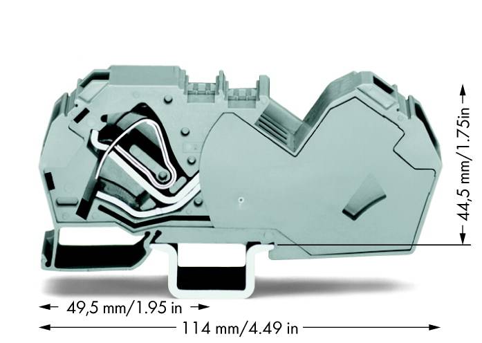 WAGO 785-601 Durchgangsklemme 16mm Zugfeder Belegung: L Grau 15St.