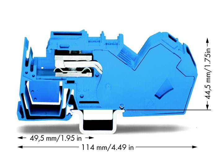 WAGO 785-613 Trennklemme 16mm Zugfeder Belegung: N Blau 15St.