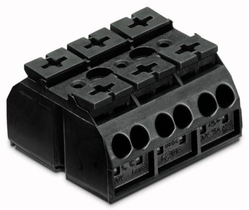 WAGO 862-593 Geräteanschlussklemme Federklemme Schwarz 250 St.
