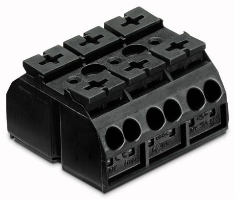 WAGO 862-533 Geräteanschlussklemme Federklemme Schwarz 250St.
