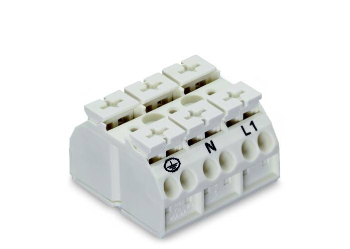 WAGO 862-1603 Geräteanschlussklemme Federklemme Weiß 250St.