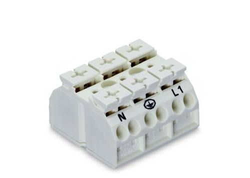 WAGO 862-2603 - 4-Leiter-Geräteanschlussklemme - 0,5-4,0 mm², weiß