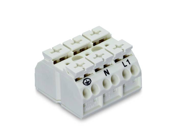 WAGO 862-1633 Geräteanschlussklemme Federklemme Weiß 250 St.