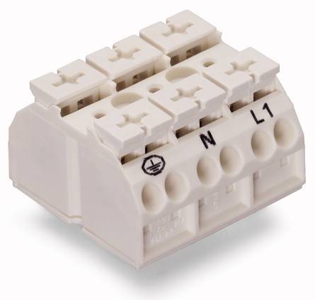 WAGO 862-9603 Geräteanschlussklemme Federklemme Weiß 250St.