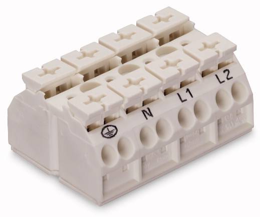 WAGO 862-1604 Geräteanschlussklemme Federklemme Weiß 200St.
