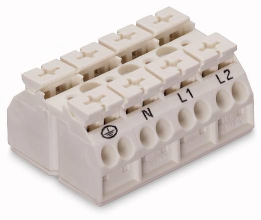WAGO 862-1604/999-950 Geräteanschlussklemme Federklemme Weiß 200St.