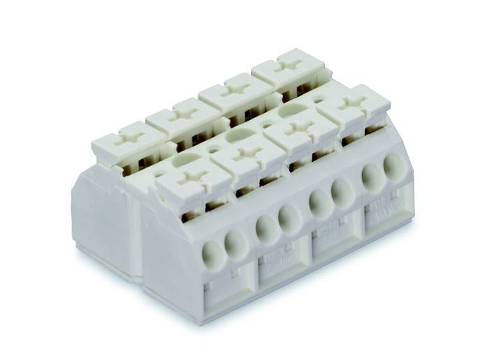 WAGO 862-604 Geräteanschlussklemme Federklemme Weiß 200St.