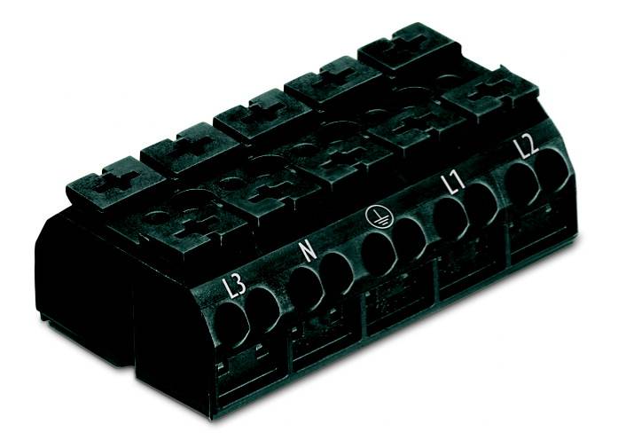 WAGO 862-2525 Geräteanschlussklemme Federklemme Schwarz 200St.