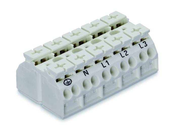 WAGO 862-1605 Geräteanschlussklemme Federklemme Weiß 200St.