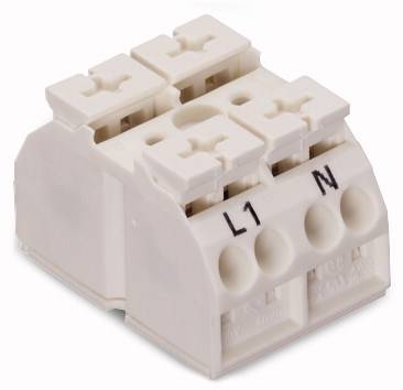 WAGO 862-1652 Geräteanschlussklemme Federklemme Weiß 500St.