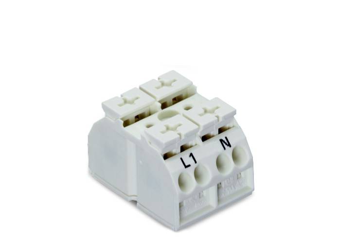 WAGO 862-1652 Geräteanschlussklemme Federklemme Weiß 500 St.