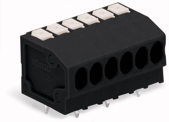WAGO 805-305/200-604 Federkraftklemmblock 1.50mm² Polzahl 5 Schwarz 260St.