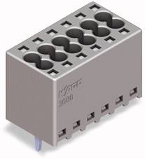 WAGO 2080-504 Federkraftklemmblock 1mm² Polzahl 4 Grau 100St.