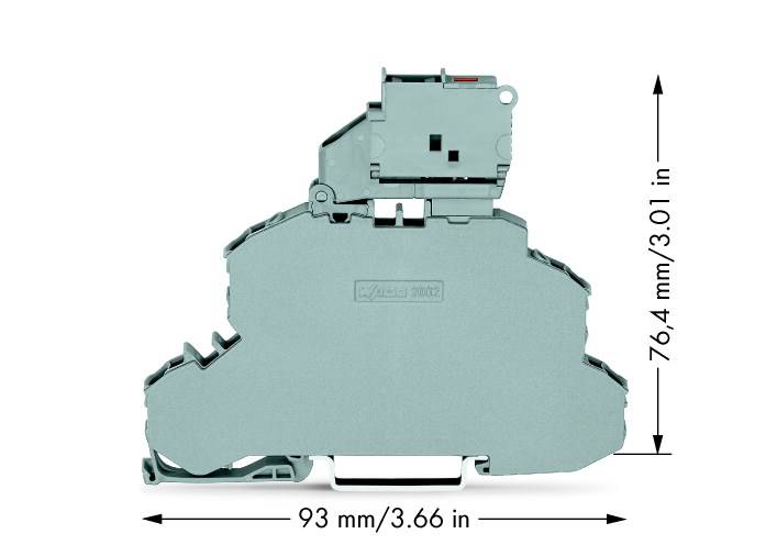 WAGO 2002-2611/1000-541 Doppelstock-Sicherungsklemme 6.20mm Zugfeder Grau 25St.