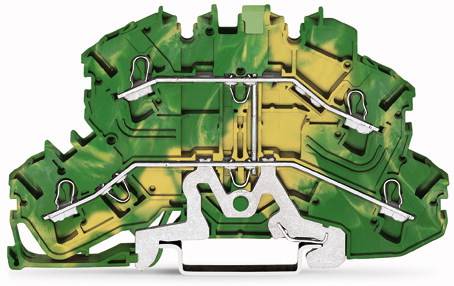 WAGO 2002-2607 Doppelstock-Schutzleiterklemme 5.20 mm Zugfeder Belegung: PE Grün, Gelb 50 St.