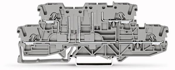 WAGO 2002-2961 Doppelstock-Basisklemme 5.20 mm Zugfeder Belegung: L, L Grau 50 St.
