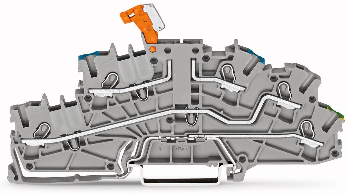 WAGO 2003-6641 Installationsetagenklemme 5.20mm Zugfeder Belegung: NT, L, PE Grau 50St.