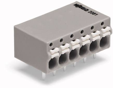 WAGO 2081-1205 Federkraftklemmblock 1mm² Polzahl (num) 5 Grau 140St.