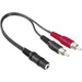 Hama 48920 48920 Cinch / Klinke Audio Y-Adapter [2x Cinch-Stecker - 1x Klinkenbuchse 3.5 mm] Schwarz