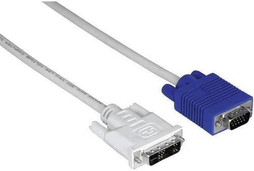 Hama DVI / VGA Anschlusskabel 1.80m schraubbar Grau [1x DVI-Stecker 18+5pol. - 1x VGA-Stecker]