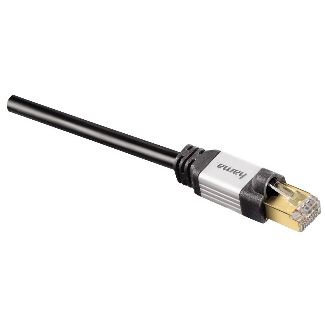 Hama 53756 RJ45 Patchkabel CAT 6 S/STP 1.50 m Schwarz mit Rastnasenschutz 1 St.