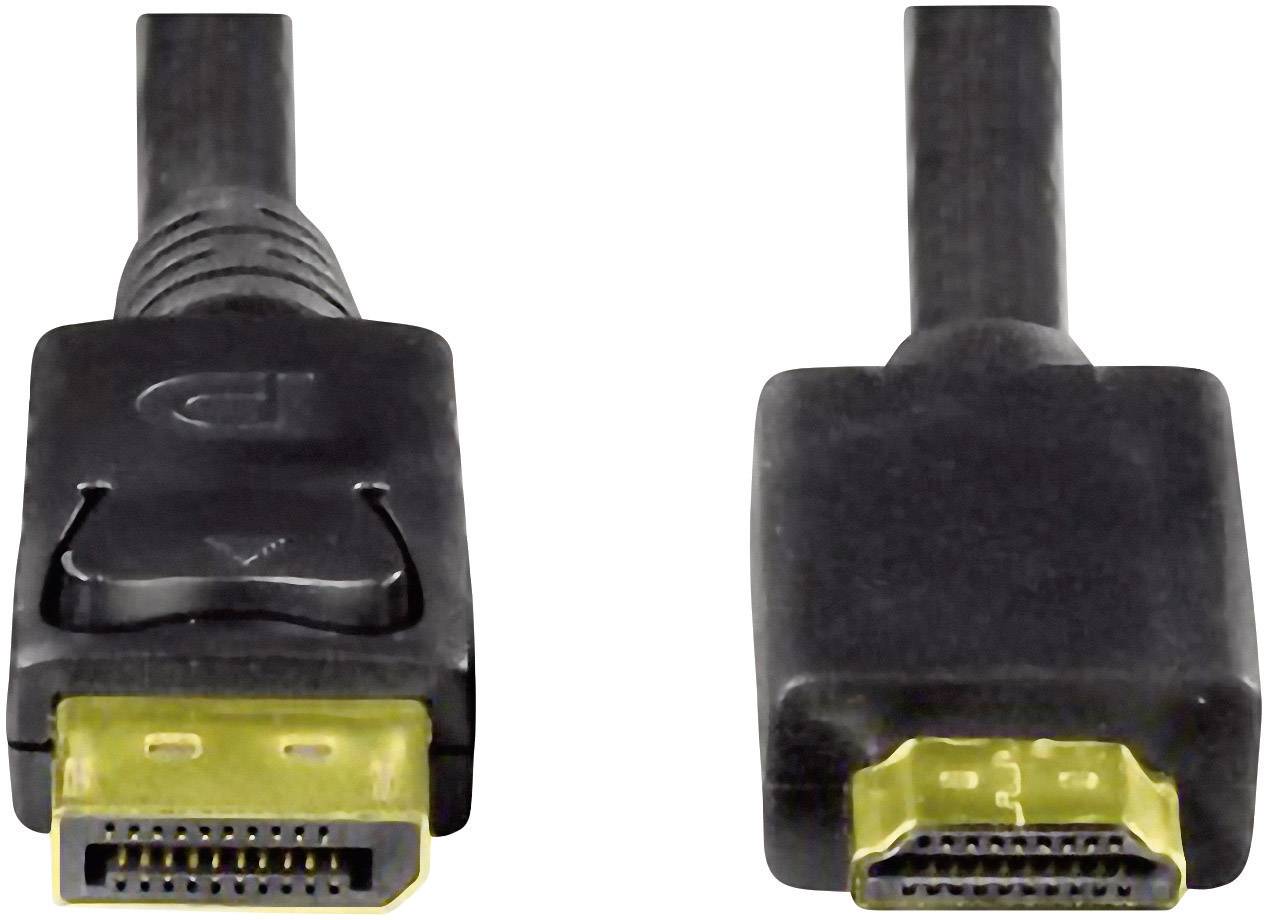 Hama DisplayPort / HDMI Adapterkabel DisplayPort Stecker, HDMI-A Stecker 1.80m Schwarz 54594 vergoldete Steckkontakte