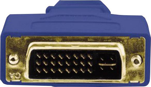 Hama 45073 DVI / VGA Adapter [1x DVI-Stecker 24+5pol. - 1x VGA-Buchse] Blau